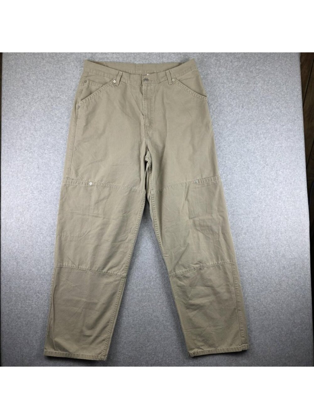 Vintage Levi's Cargo Pants Mens 36x34 Beige Carpenter Red Tab Workwear Cotton
